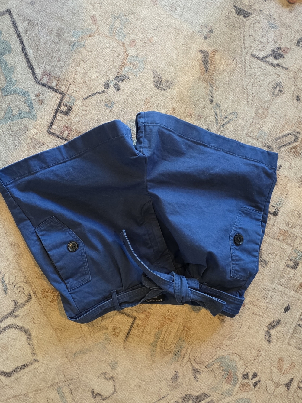 Banana Republic Indigo Tie-Waist Paperbag Shorts - Picture 4 of 5
